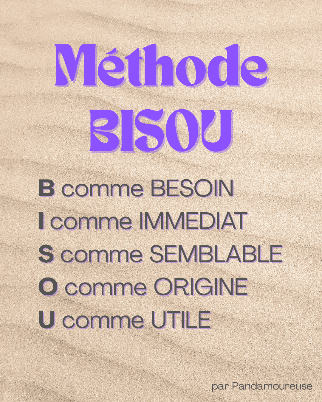 MÉTHODE BISOU